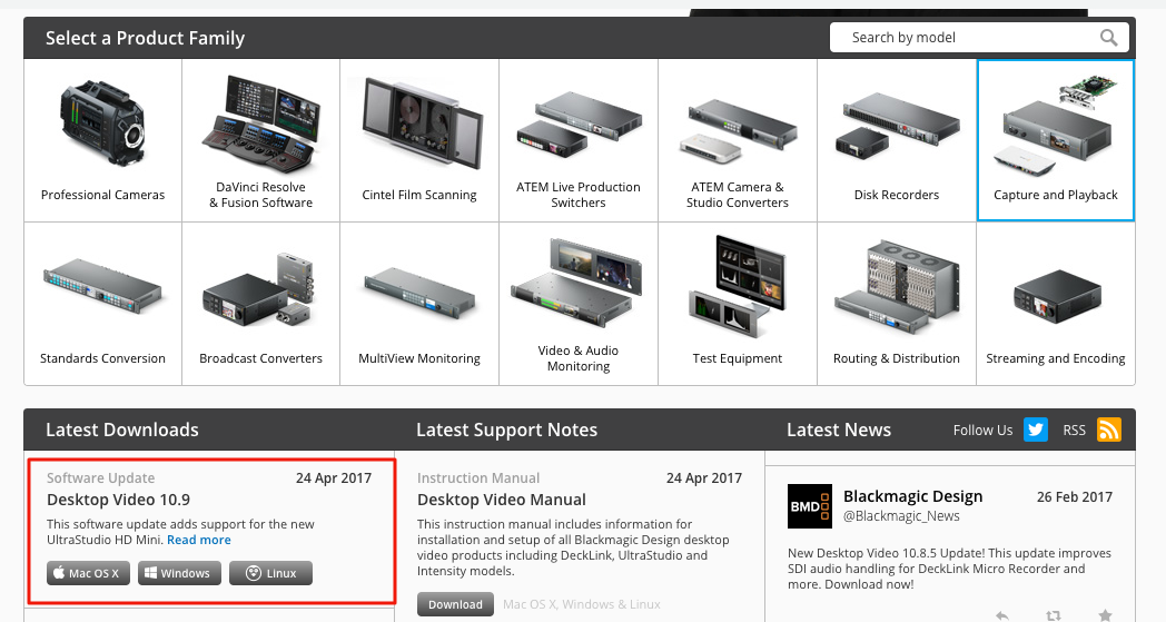 blackmagic desktop video setup download