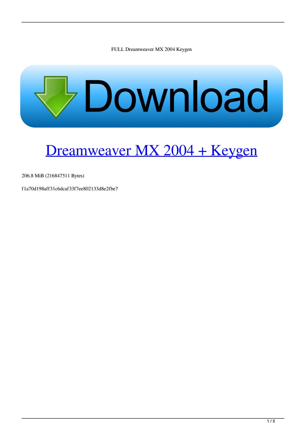 Dreamweaver Mx 2004 Download